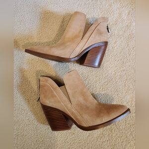 Vince Camuto Tan Suede Booties